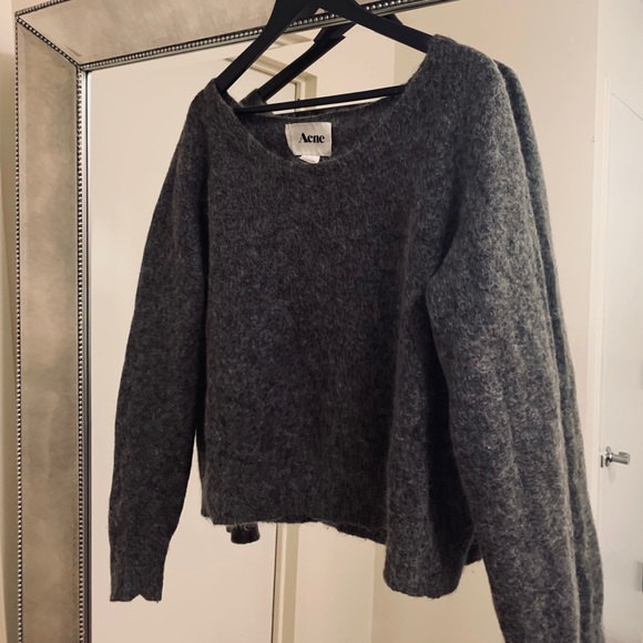 Acne Studios Sweaters - Acne Studios Charcoal Mohair Sweater